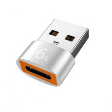 A-One Brand - USB-A Hane till Typ-C Hona Adapter - Silver