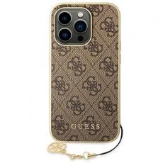 Guess - GUESS iPhone 14 Pro Skal 4G Charms Collection - Brun