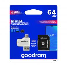 Goodram - GoodRam 64GB microSDHC Minneskort med Adapter