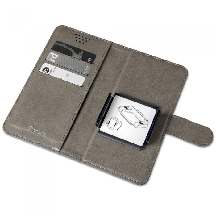 UTGATT5 - Celly Wallet Case Universal max 7x14 8cm Svart