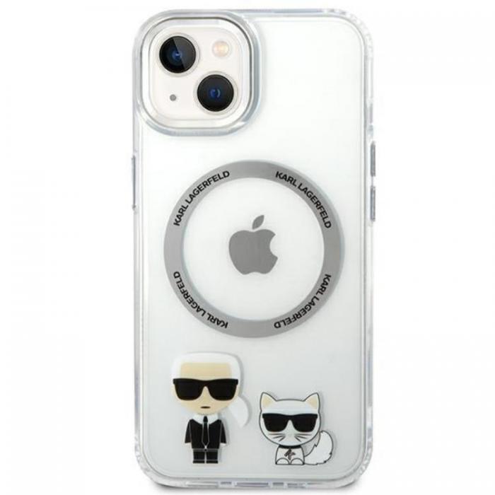 KARL LAGERFELD - Karl Lagerfeld iPhone 14 Plus Skal Magsafe Karl & Choupette Aluminum