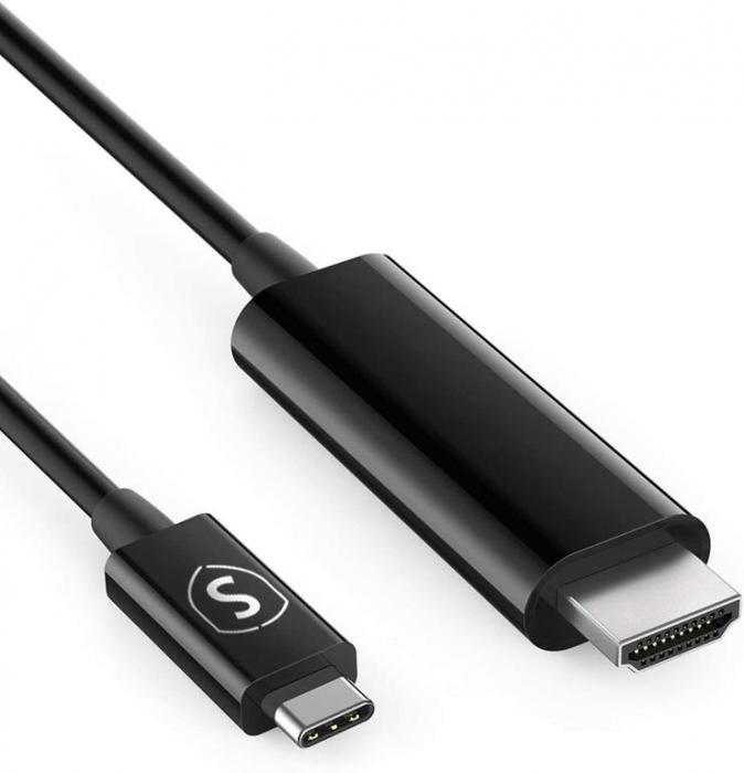 UTGATT1 - SiGN USB-C till HDMI-kabel, max 15W, 5V, 3A, 1.8m, 4K - Svart