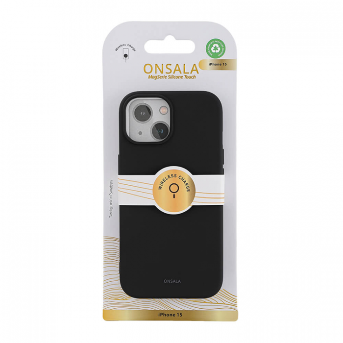 Onsala - Onsala iPhone 15 Mobilskal MagSafe Silikon - Svart
