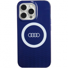 Audi - Audi iPhone 13/13 Pro Mobilskal Magsafe IML Big Logo - Blå