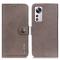 KHAZNEH - KHAZNEH Textured PU Lder Plnboksfodral Xiaomi 12 Pro - Gr