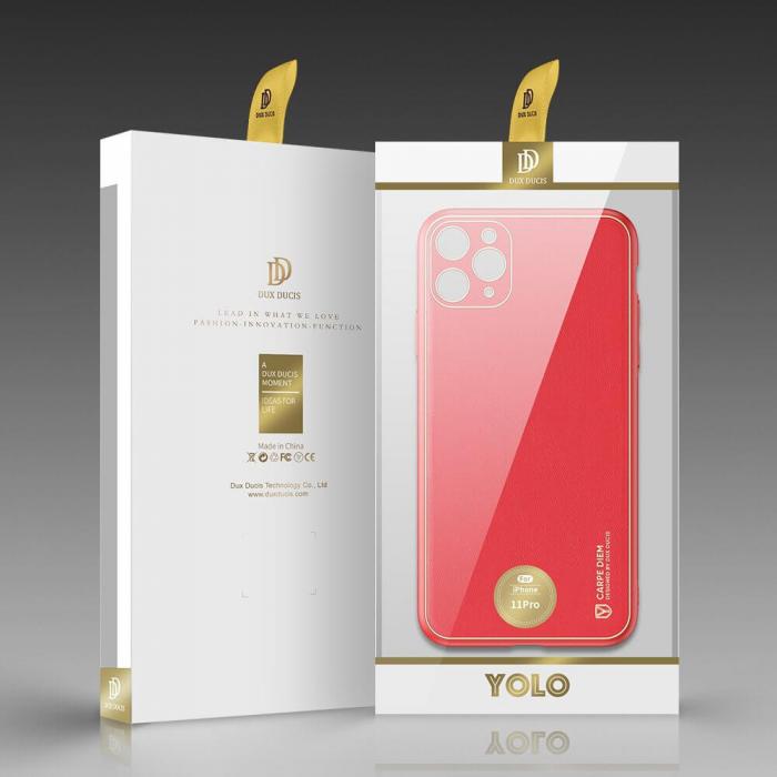UTGATT1 - Dux Ducis Yolo elegant skal mjuk TPU PU lder iPhone 11 Pro Rd