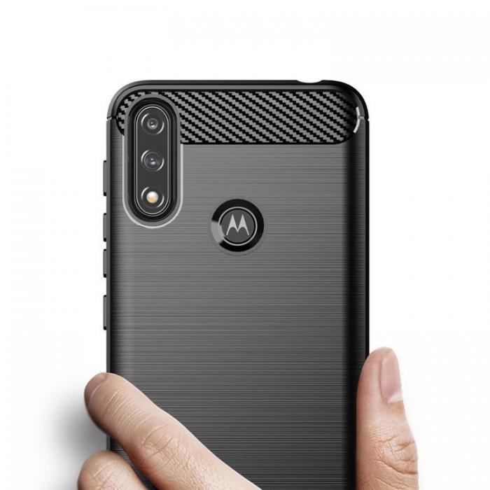 Ruhtel - Carbon Flexible Skal Motorola Moto E7i Power - Svart