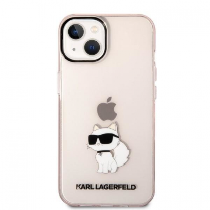 KARL LAGERFELD - Karl Lagerfeld iPhone 14 Skal Ikonik Choupette - Rosa