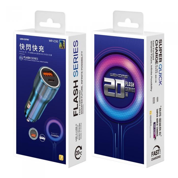 UTGATT5 - WK Design KuaiShan series USB-C Billaddare 20W - Bl
