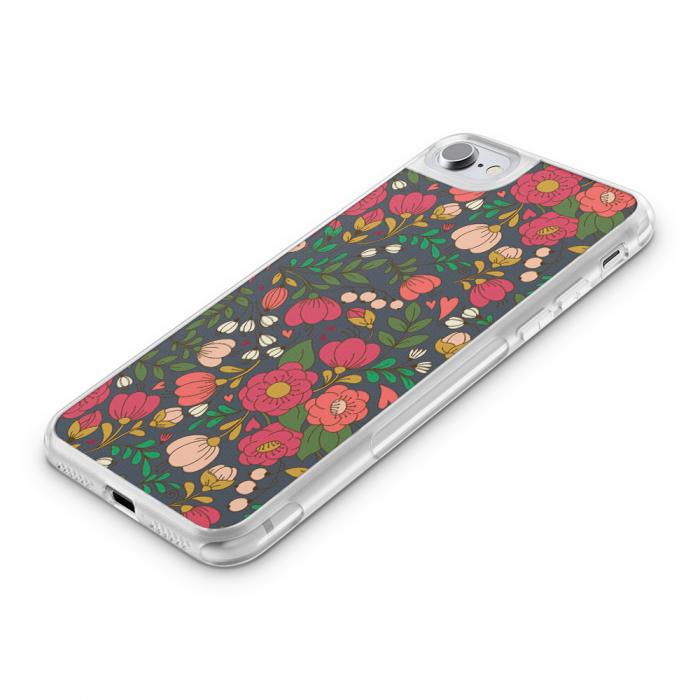 UTGATT5 - Fashion mobilskal till Apple iPhone 8 Plus - Retro Blommor - Gr