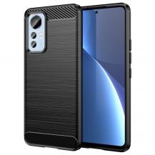 A-One Brand - Carbon Fiber Skal Xiaomi 12 Pro - Svart