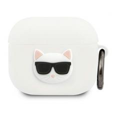 KARL LAGERFELD - Karl Lagerfeld Skal AirPods 3 Silicone Choupette - Vit