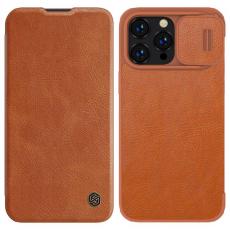 Nillkin - Nillkin iPhone 14 Pro Plånboksfodral Qin Pro Läder - Brun
