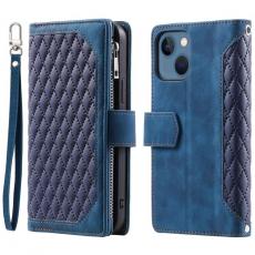 A-One Brand - iPhone 14 Plus Plånboksfodral Rhombus - Blå