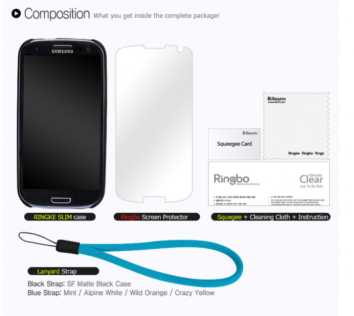 UTGATT4 - Ringke Slim till Samsung Galaxy S3 i9300 (Svart) + Skrmskydd
