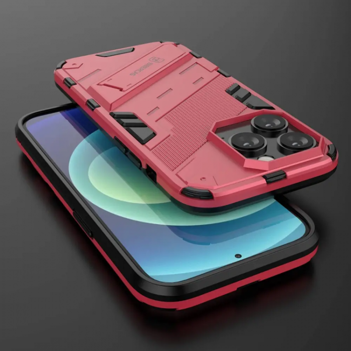 Taltech - iPhone 14 Pro Max Mobilskal Kickstand Rugged - Rosa