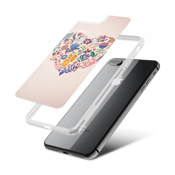 UTGATT5 - Fashion mobilskal till Apple iPhone 8 Plus - Blommigt hjrta