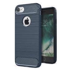 A-One Brand - Carbon Fiber Brushed Mobilskal iPhone 7/8/SE 2020 - Blå