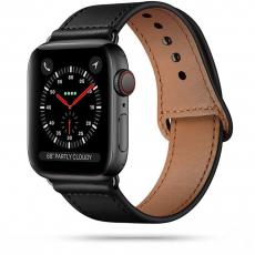 Tech-Protect - Tech-Protect Leatherfit Apple Watch 4/5/6/7/8/SE/Ultra (42/44/45/49mm) - Svart