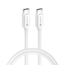 Forcell - FORCELL USB-C till USB-C Kabel 1m QC4.0 5A/20V PD100W - Vit