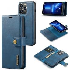 DG.MING - DG.MING iPhone 15 Pro Plånboksfodral Äkta Läder 2in1 - Blå