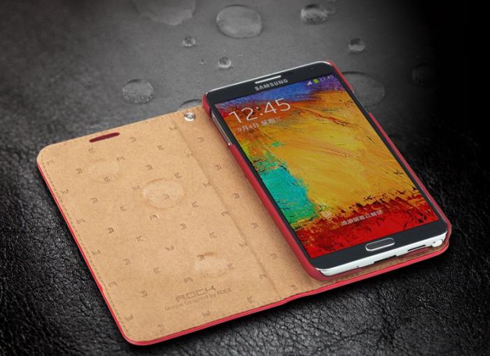 UTGATT4 - Rock Elite Series Flip vska till Samsung Galaxy Note 3 N9000 (Orange)