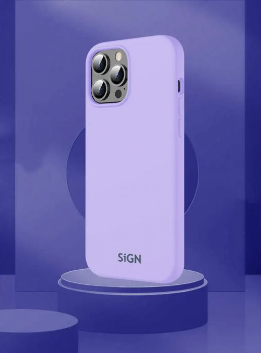 SiGN - SiGN iPhone 14 Pro Skal Liquid Silicone - Lavender
