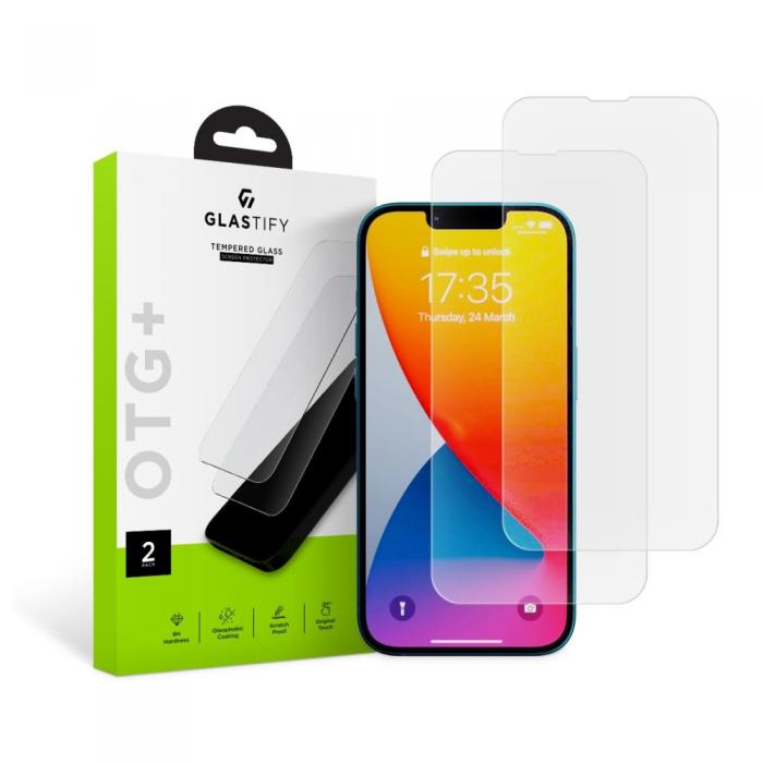 UTGATT1 - Glastify iPhone 14/13/13 Pro Skrmskydd Hrdat Glas (2-Pack) - Clear