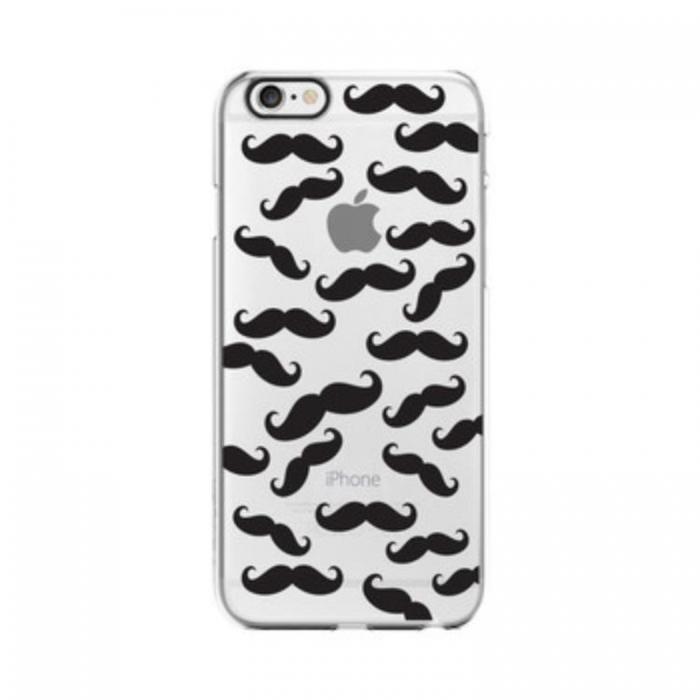 UTGATT5 - FLAVR iPlate Moustaches Skal iPhone 6/6S - Svart