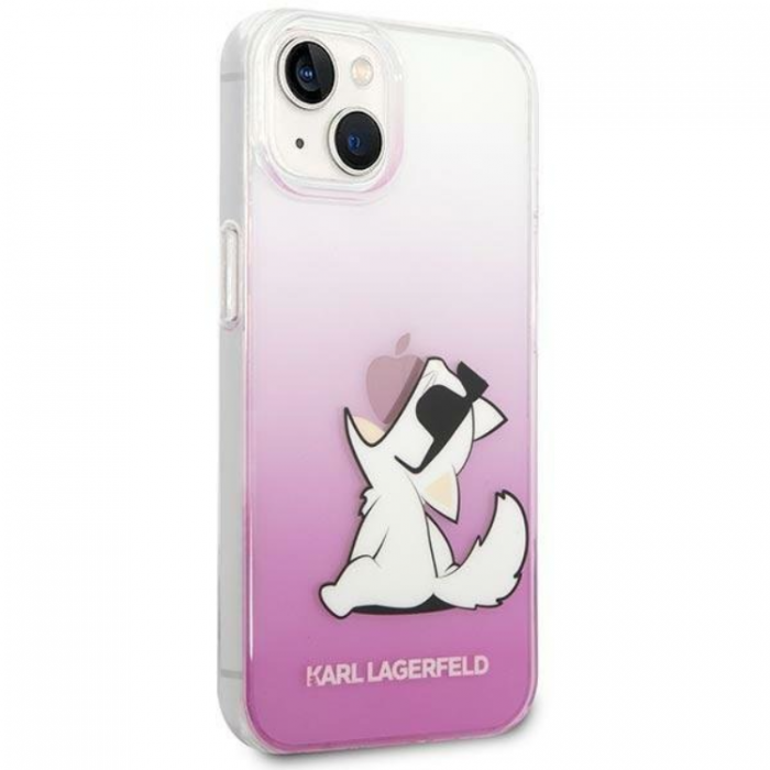 UTGATT1 - Karl Lagerfeld iPhone 14 Skal Choupette Fun - Rosa