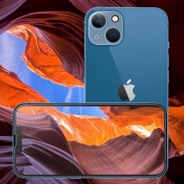 A-One Brand - [2-PACK] Skrmskydd iPhone 14 Plus Kameralinsskydd i Hrdat glas Clear