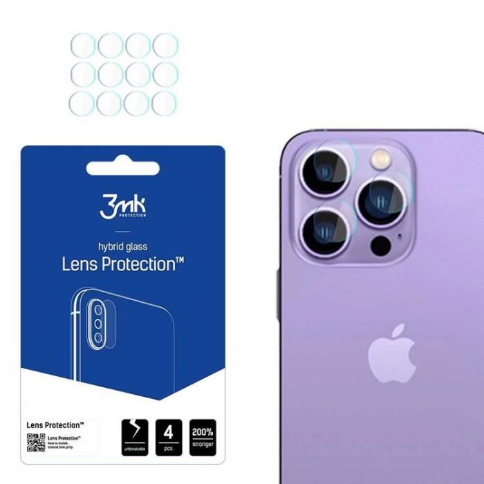 3MK - 3MK iPhone 14 Pro Max/iPhone 14 Pro Kameralinsskydd i Hrdat Glas
