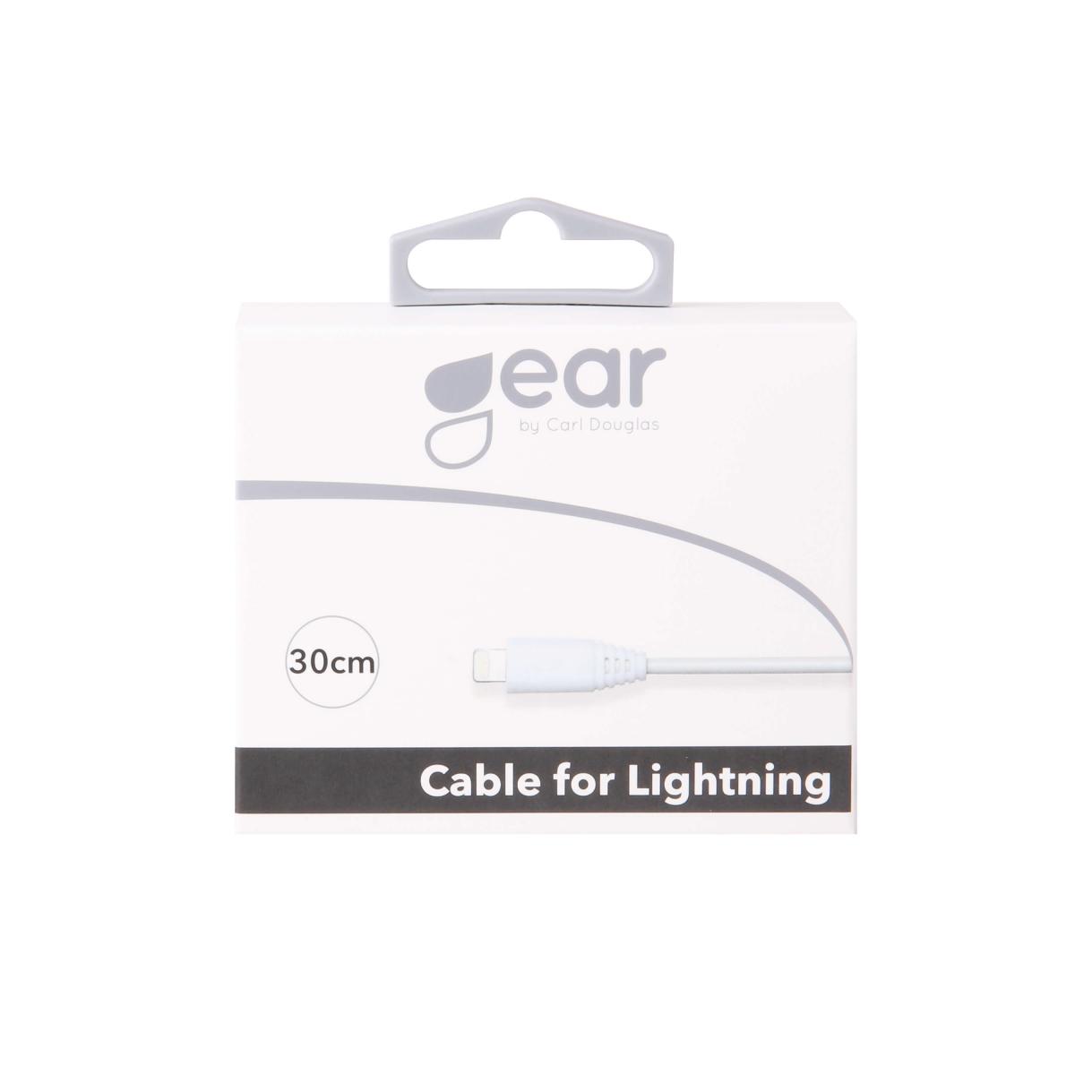 GEAR
GEAR Laddkabel Lightning 0.3m Vit Rund Kabel