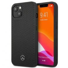 Mercedes - Mercedes iPhone 13 Skal Läder Perforated - Svart