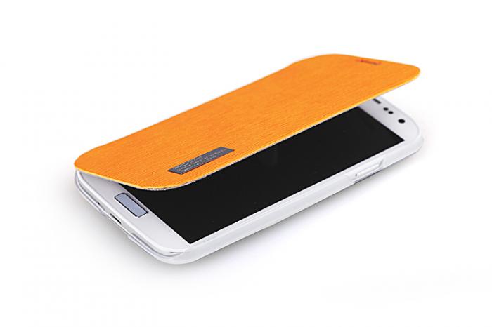UTGATT4 - Rock Elegant Flip vska till Samsung Galaxy S4 i9500 (Orange)