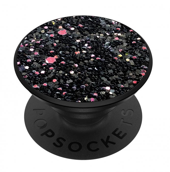 PopSockets - POPSOCKETS Sparkle Black Avtagbart Grip med Stllfunktion Premium