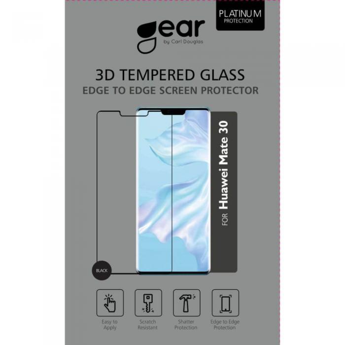 UTGATT1 - GEAR Hrdat Glas 3D Full Cover Black Huawei mate 30
