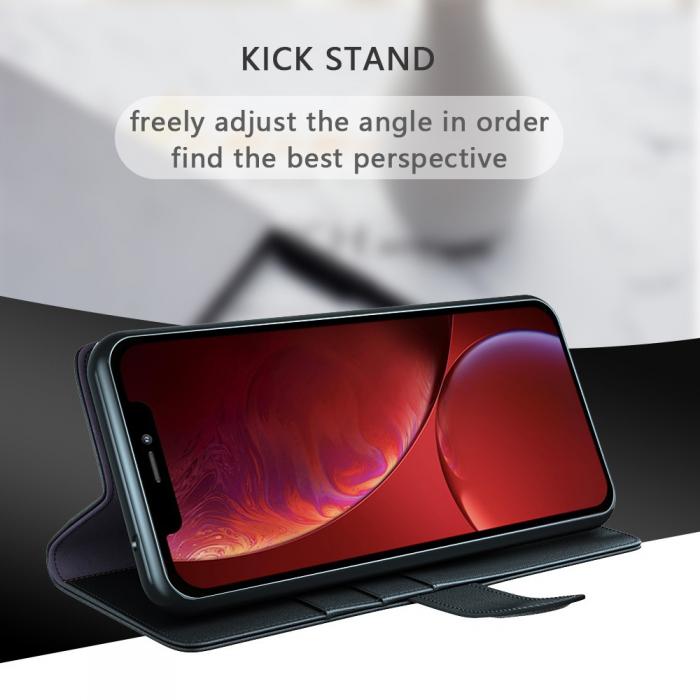 A-One Brand - kta Lder Fodral till iPhone 13 Mini - Svart