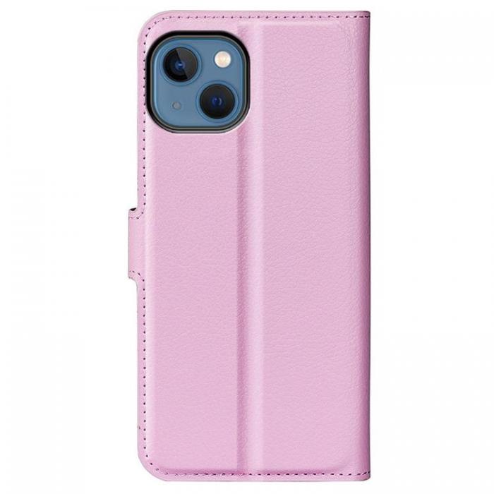 A-One Brand - Litchi Flip iPhone 14 Plus Plnboksfodral - LjusRosa