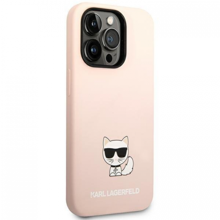 KARL LAGERFELD - Karl Lagerfeld iPhone 14 Pro Max Skal Silicone Choupette Body
