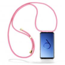CoveredGear-Necklace - Boom Galaxy S9 Plus mobilhalsband skal - Pink Cord
