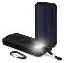A-One Brand - 10000 mAh Outdoor Powerbank Solcellsladdare - Svart