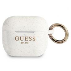 Guess - Guess Silicone Glitter Skal AirPods 3 - Vit