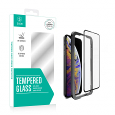 SiGN - SiGN iPhone 12/12 Pro Härdat Glas Skärmskydd + Monteringsram