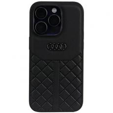 Audi - Audi iPhone 14 Pro Mobilskal Äkta Läder- Svart