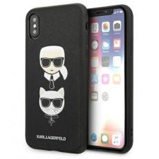 KARL LAGERFELD - Karl Lagerfeld iPhone X/XS Skal Saffiano Ikonik Karl & Choupette Head