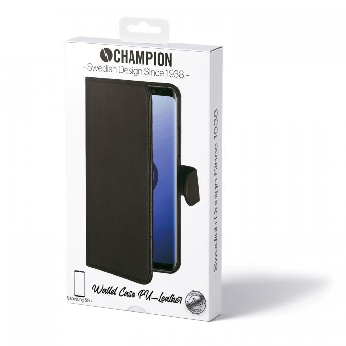 UTGATT5 - Champion Wallet PU Samsung Galaxy S9 Plus - Svart