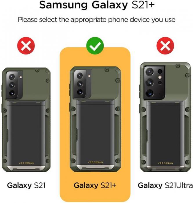 UTGATT4 - VRS DESIGN - Damda Glide Pro Skal Samsung Galaxy S21 Plus - Grn