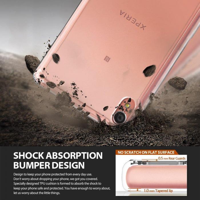 UTGATT5 - Ringke Fusion Shock Absorption Skal till Sony Xperia XA - Gr