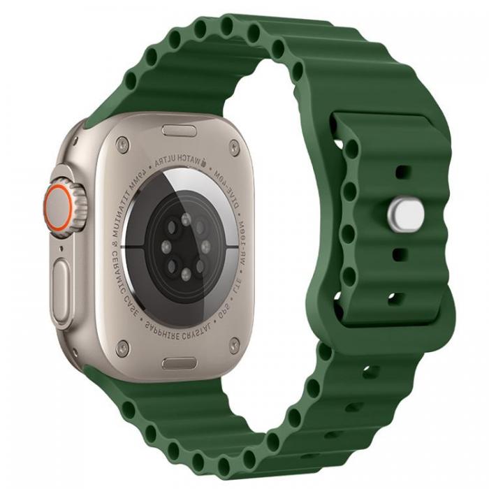 A-One Brand - Apple Watch 4/5/6/7/8/SE/Ultra (49/45/44/42mm) Silikon Ocean Band - Mrkgrn